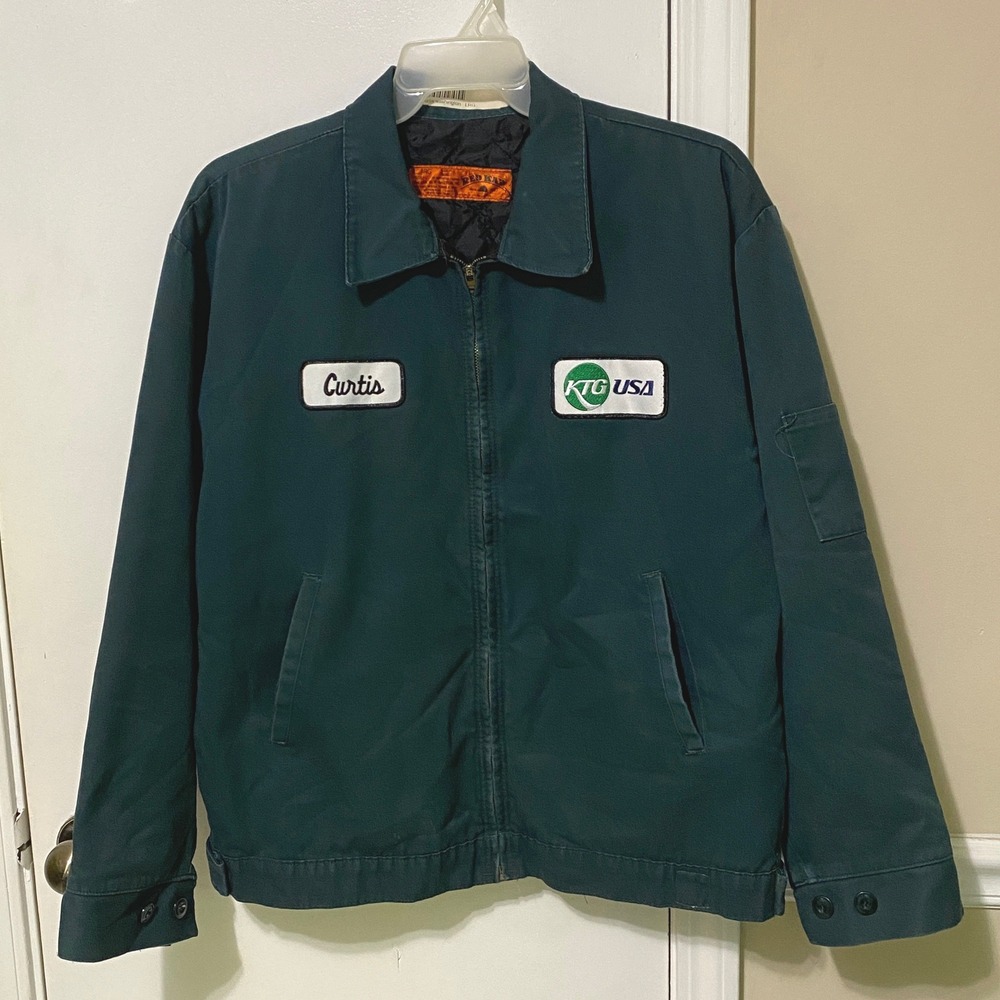 Red Kap Mens Urban Outdoor Work Jacket L Teal‎ Green Americana Curtis KTG USA